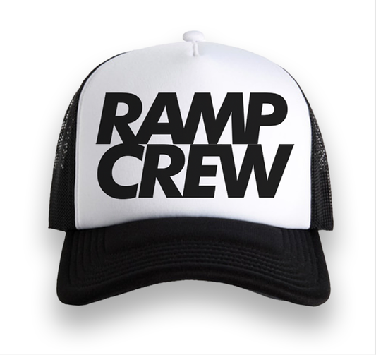 RAMP CREW TRUCKER HAT - WHITE/BLACK